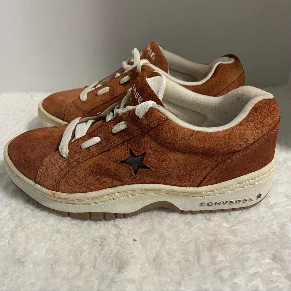 Converse One Star Pro OX Unisex Suede Brown Red White Skate Casual‎ Shoes 6.5